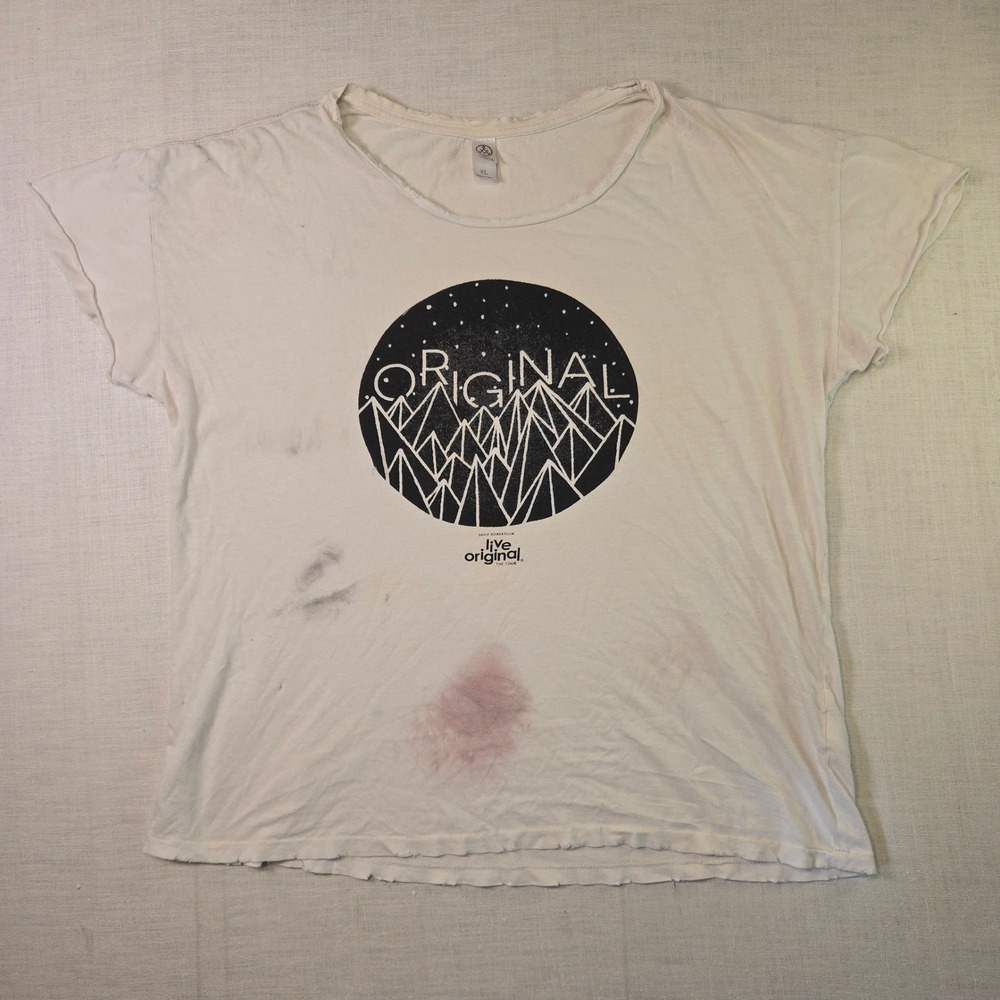 Sadie Robertson Live Original Tour Shirt XL Womens White Alternative Distressed
